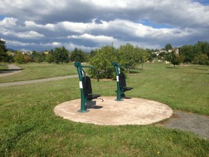 Outdoor Exercise Equipment at the Fitness Circuit at the Louisville CO arboretum by the rec center